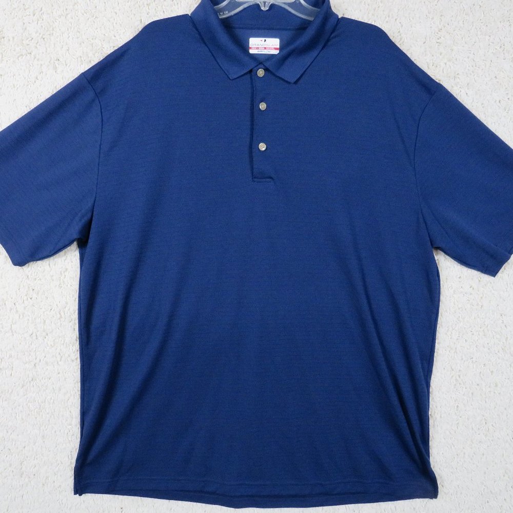 Grand Slam* Men's Short Sleeve Straight Hem Airflow Golf‎ Polo Shirt~ Size XXL